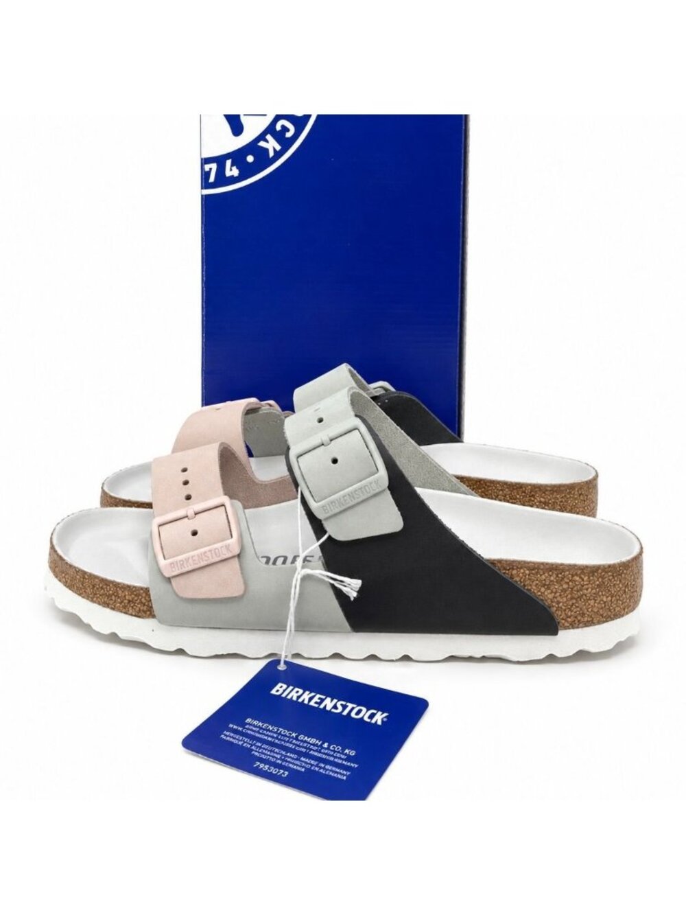 Birkenstock Arizona Split Womens Nubuck Leather Sandals Mineral Light Rose EU 36